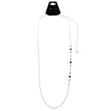 Mi Amore Flower Adjustable Dangle-Belly-Chain Silver-Tone & Gray
