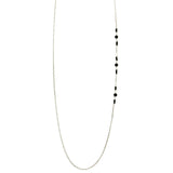Mi Amore Adjustable Dangle-Belly-Chain Silver-Tone/Black
