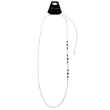 Mi Amore Adjustable Dangle-Belly-Chain Silver-Tone/Black