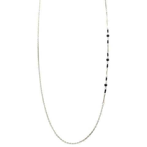 Mi Amore Adjustable Dangle-Belly-Chain Silver-Tone/Gray