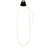 Mi Amore Adjustable Dangle-Belly-Chain Silver-Tone/Clear