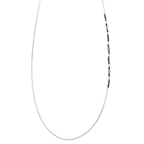 Mi Amore Flower Adjustable Dangle-Belly-Chain Multicolor & Silver-Tone