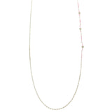Mi Amore Flower Adjustable Dangle-Belly-Chain Pink & Silver-Tone