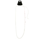 Mi Amore Flower Adjustable Dangle-Belly-Chain Pink & Silver-Tone