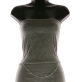 Mi Amore Flower Adjustable Dangle-Belly-Chain Pink & Silver-Tone