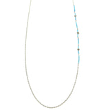 Mi Amore Flower Adjustable Dangle-Belly-Chain Blue & Silver-Tone