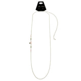 Mi Amore Flower Adjustable Dangle-Belly-Chain Silver-Tone & Pink