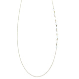 Mi Amore Adjustable Dangle-Belly-Chain Silver-Tone/Blue