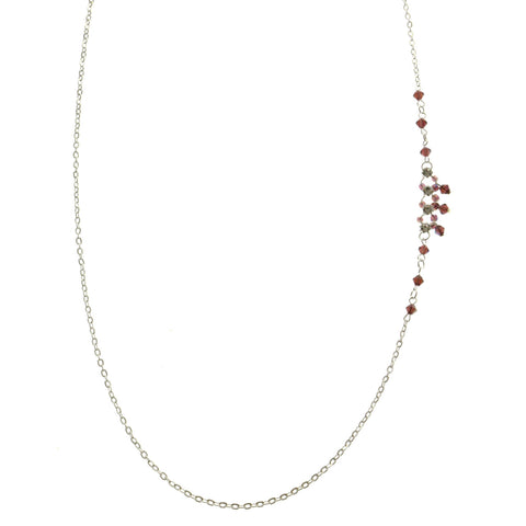 Mi Amore Adjustable Drop-Accented-Belly-Chain Silver-Tone/Brown