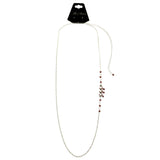 Mi Amore Adjustable Drop-Accented-Belly-Chain Silver-Tone/Brown