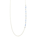 Mi Amore Adjustable Dangle-Belly-Chain Silver-Tone/Blue