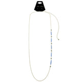Mi Amore Adjustable Dangle-Belly-Chain Silver-Tone/Blue