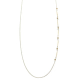 Mi Amore Adjustable Dangle-Belly-Chain Silver-Tone/White