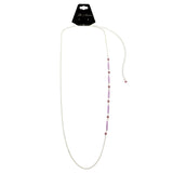 Mi Amore Adjustable Dangle-Belly-Chain Silver-Tone/Purple