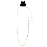 Mi Amore Adjustable Dangle-Belly-Chain Silver-Tone/Purple