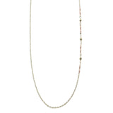 Mi Amore Adjustable Dangle-Belly-Chain Silver-Tone/Pink