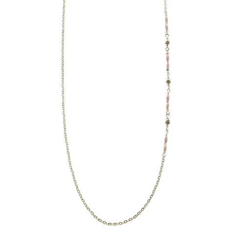 Mi Amore Adjustable Dangle-Belly-Chain Silver-Tone/Pink