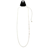 Mi Amore Adjustable Dangle-Belly-Chain Silver-Tone/Pink
