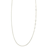 Mi Amore Adjustable Dangle-Belly-Chain Silver-Tone