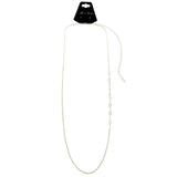 Mi Amore Adjustable Dangle-Belly-Chain Silver-Tone