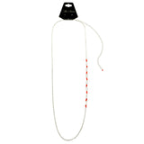 Mi Amore Adjustable Dangle-Belly-Chain Silver-Tone/Red