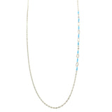 Mi Amore Adjustable Dangle-Belly-Chain Silver-Tone/Blue