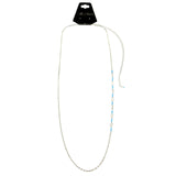 Mi Amore Adjustable Dangle-Belly-Chain Silver-Tone/Blue