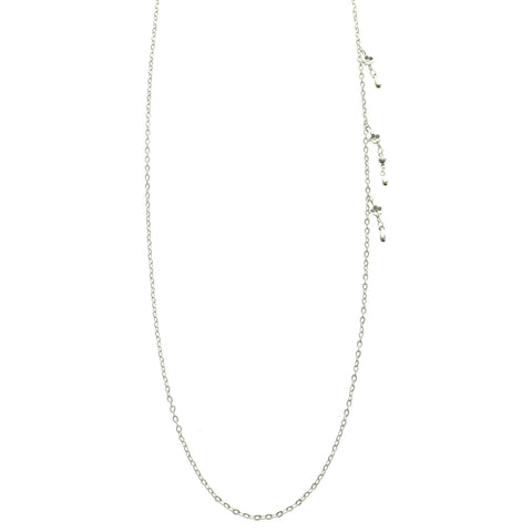 Mi Amore Flower Adjustable Drop-Accented-Belly-Chain Silver-Tone