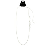 Mi Amore Flower Adjustable Drop-Accented-Belly-Chain Silver-Tone