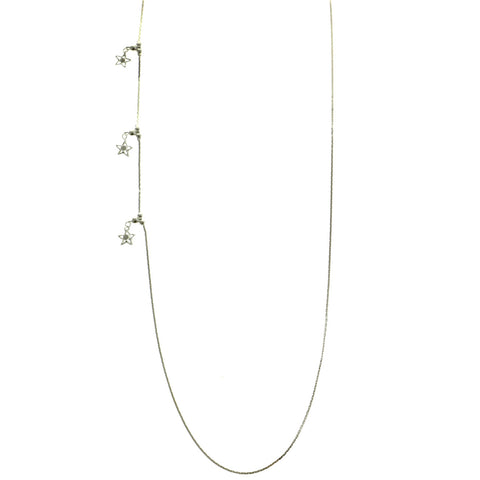 Mi Amore Star Adjustable Drop-Accented-Belly-Chain Silver-Tone