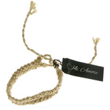 Mi Amore Braided Bangle-Bracelet Tan
