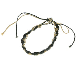 Mi Amore Braided Bangle-Bracelet Black/Tan