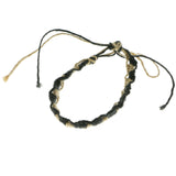 Mi Amore Braided Bangle-Bracelet Black/Tan