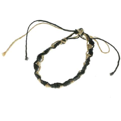Mi Amore Braided Bangle-Bracelet Black/Tan
