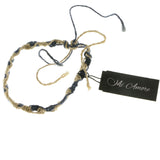 Mi Amore Braided Bangle-Bracelet Blue/Tan