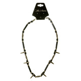 Mi Amore Gothic Bullet Charm Statement-Necklace Black & Silver-Tone