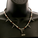 Mi Amore Spikes Statement-Necklace Silver-Tone/Brown