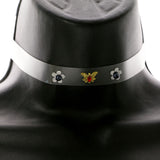 Mi Amore Butterfly Flowers Choker-Necklace Multicolor & Clear