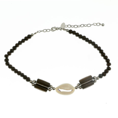 Mi Amore Shell Choker-Necklace Multicolor/Silver-Tone