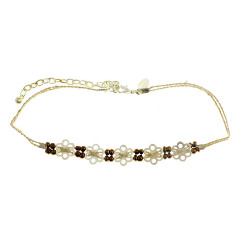 Mi Amore Adjustable Extender Choker-Necklace Multicolor/Silver-Tone