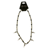Mi Amore Spikes Statement-Necklace Silver-Tone/Blue