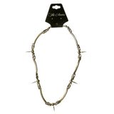 Mi Amore Spikes Statement-Necklace Silver-Tone/Brown