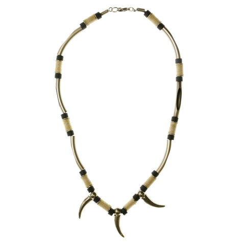 Mi Amore Teeth  Statement-Necklace Silver-Tone/Multicolor