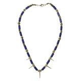 Mi Amore Spikes Statement-Necklace Blue/Silver-Tone