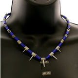 Mi Amore Spikes Statement-Necklace Blue/Silver-Tone