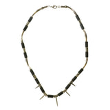 Mi Amore Spikes Statement-Necklace Black/Silver-Tone