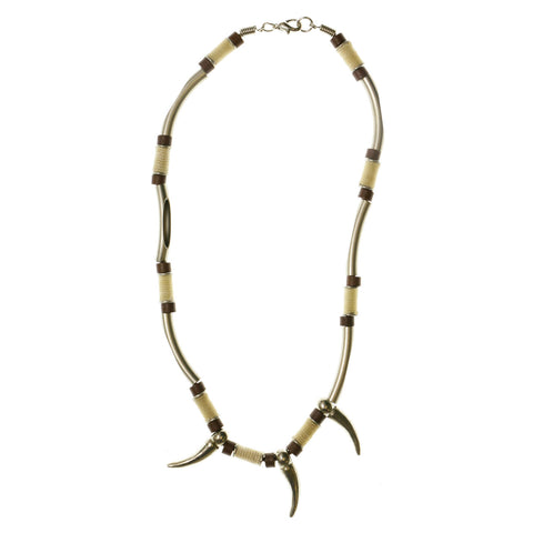 Mi Amore Teeth  Statement-Necklace Silver-Tone/Multicolor