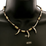 Mi Amore Teeth  Statement-Necklace Silver-Tone/Multicolor