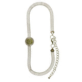 Mi Amore Choker-Necklace Green/Silver-Tone