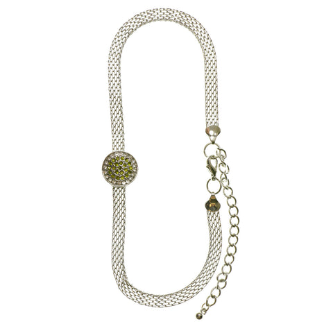 Mi Amore Choker-Necklace Green/Silver-Tone